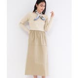 アイボリー(504) | リブニットドッキングワンピース【洗濯機OK】 | OPAQUE.CLIP