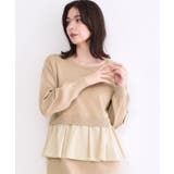 ペプラムドッキングニットワンピース【洗濯機OK】 | OPAQUE.CLIP | 詳細画像5 