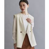 【es】ダブルブレストノーカラージレ/セットアップ対応可【洗える】 | OPAQUE.CLIP | 詳細画像9 