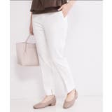 ホワイト(001) | ハイストレッチスティックパンツ【洗濯機OK/透け防止/接触冷感】 | OPAQUE.CLIP