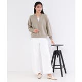 キーネックデザインニット【洗濯機OK】 | OPAQUE.CLIP | 詳細画像7 