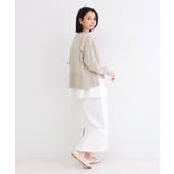 《ツインセット》ワイドニット×裾フレアタンクトップ【洗濯機OK】 | OPAQUE.CLIP | 詳細画像8