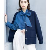 ネイビー(094) | Vネックミドルニットカーディガン【洗濯機OK】 | OPAQUE.CLIP