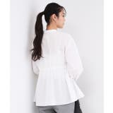 ストライプペプラムデザインブラウス【洗濯機OK】 | OPAQUE.CLIP | 詳細画像22