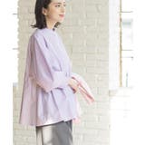 ストライプペプラムデザインブラウス【洗濯機OK】 | OPAQUE.CLIP | 詳細画像6