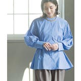 ストライプペプラムデザインブラウス【洗濯機OK】 | OPAQUE.CLIP | 詳細画像11