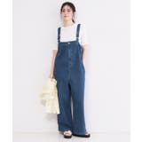 ブルー(093) | デニムサロペット【洗濯機ＯＫ】 | OPAQUE.CLIP