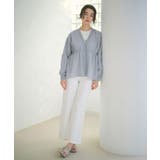 ブラウス風Vネックカーディガン【洗濯機OK】 | OPAQUE.CLIP | 詳細画像3