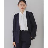 ネイビー(094) | 《通勤 セレモニー セットアップ対応》Vネックジャケット | OPAQUE.CLIP