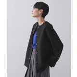 ウールライクメルトンノーカラーコート【洗濯機洗い可】 | OPAQUE.CLIP | 詳細画像39 