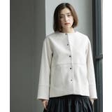 ウールライクメルトンノーカラーコート【洗濯機洗い可】 | OPAQUE.CLIP | 詳細画像20 