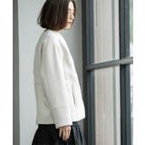 ウールライクメルトンノーカラーコート【洗濯機洗い可】 | OPAQUE.CLIP | 詳細画像23 