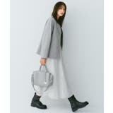 ウールライクメルトンノーカラーコート【洗濯機洗い可】 | OPAQUE.CLIP | 詳細画像4 