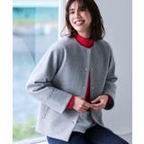 ウールライクメルトンノーカラーコート【洗濯機洗い可】 | OPAQUE.CLIP | 詳細画像2 