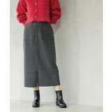 チャコールグレー(014) | ウールライクタイトスカート【洗濯機洗い可】《8col》 | OPAQUE.CLIP