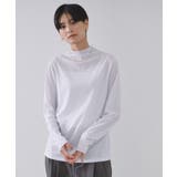 サックスブルー(090) | シアーハイネックトップス【洗濯機OK】 | OPAQUE.CLIP