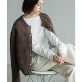 モカブラウン(042) | シャギーミドルカーディガン【洗濯機OK】《6col》 | OPAQUE.CLIP