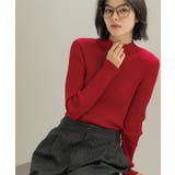 レッド(062) | ハイネックリブニット【洗濯機OK】《6col》 | OPAQUE.CLIP