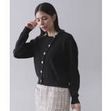 ブラック(019) | アシンメトリーボタンカーデ【洗濯機OK】 | OPAQUE.CLIP