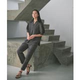 美脚イージーテーパードパンツ【洗濯機OK 防シワ加工 ストレッチ】《SS～LL | OPAQUE.CLIP | 詳細画像3 