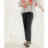 ブラック(019) | 美脚イージーテーパードパンツ【洗濯機OK 防シワ加工 ストレッチ】《SS～LL | OPAQUE.CLIP