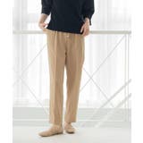 キャメルブラウン(841) | 美脚イージーテーパードパンツ【洗濯機OK 防シワ加工 ストレッチ】《SS～LL | OPAQUE.CLIP