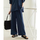 ネイビー(094) | 美脚イージーワイドパンツ【洗濯機OK 防シワ加工 ストレッチ】《SS～LL | OPAQUE.CLIP