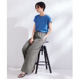 ウエストサテンワイドパンツ【洗濯機OK／イージーアイロン】 | OPAQUE.CLIP | 詳細画像6 