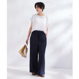 ウエストサテンワイドパンツ【洗濯機OK／イージーアイロン】 | OPAQUE.CLIP | 詳細画像14 