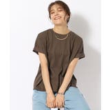 ブラウン(043) | 【洗える/UV】お袖ロールアップゆるTシャツ | SHOO・LA・RUE