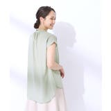 【洗える/UV】無理せずキレイ 着まわししやすい 大人のバンドカラーブラウス | SHOO・LA・RUE | 詳細画像2