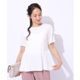 【自然にウエストカバー】インせず決まる サイドチュール切替Tシャツ | SHOO・LA・RUE | 詳細画像9