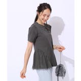 【自然にウエストカバー】インせず決まる サイドチュール切替Tシャツ | SHOO・LA・RUE | 詳細画像2