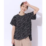 【高レビュー/無理せずキレイ】線画フラワーが目を惹く フェミニンブラウス | SHOO・LA・RUE | 詳細画像1