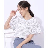オフホワイト(003) | 【高レビュー/無理せずキレイ】線画フラワーが目を惹く フェミニンブラウス | SHOO・LA・RUE