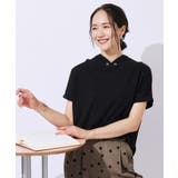 ブラック(019) | 【高レビュー/UV】さらりと大人カジュアルな装いに 抜け襟Tシャツ | SHOO・LA・RUE