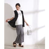 【2点セット】大人のフェミニンカジュアルに ペプラムジレ+ロゴTシャツ | SHOO・LA・RUE | 詳細画像6