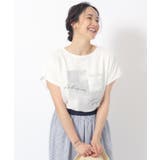 オフホワイト(003) | 1枚でサマ見え シフォンレイヤード 転写プリントTシャツ | SHOO・LA・RUE