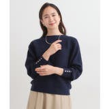 【洗濯機可/体型カバー】お袖ボタン リブドルマンニット | SHOO・LA・RUE | 詳細画像37 