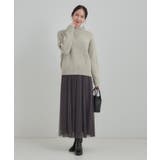 【S-LL】ほんのりラメで女性らしい ベロアモールモックネックニット | SHOO・LA・RUE | 詳細画像15 