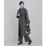 【S-LL】大人のきれいめスタイルに ウール調スタンドロングコート | SHOO・LA・RUE | 詳細画像8