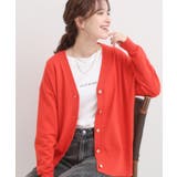 オレンジ(067) | 【洗える】もちもち ミドル丈ニットカーディガン | SHOO・LA・RUE