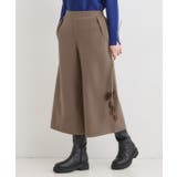 ブラウン(043) | 【洗濯機可】美脚見え あったか圧縮ニット ガウチョパンツ | SHOO・LA・RUE