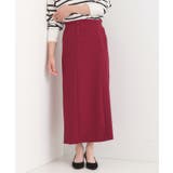 レッド(063) | 【洗濯後しわになりにくい】ポケット付き ナロースカート | SHOO・LA・RUE