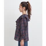 【S-LL】きれいめカジュアルに チェック柄フリルブラウス | SHOO・LA・RUE | 詳細画像14