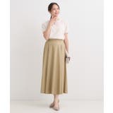 【S-LL】大人の抜け感 合皮フレアスカート | SHOO・LA・RUE | 詳細画像7 