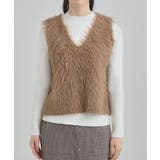 【S-LL/2点セット】着るだけでコーデが決まる フェザーベスト×リブニット | SHOO・LA・RUE | 詳細画像18 