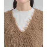 【S-LL/2点セット】着るだけでコーデが決まる フェザーベスト×リブニット | SHOO・LA・RUE | 詳細画像21 