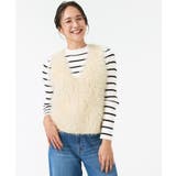 【S-LL/2点セット】着るだけでコーデが決まる フェザーベスト×リブニット | SHOO・LA・RUE | 詳細画像31 