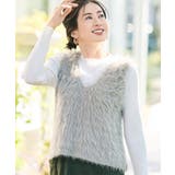 【S-LL/2点セット】着るだけでコーデが決まる フェザーベスト×リブニット | SHOO・LA・RUE | 詳細画像33 